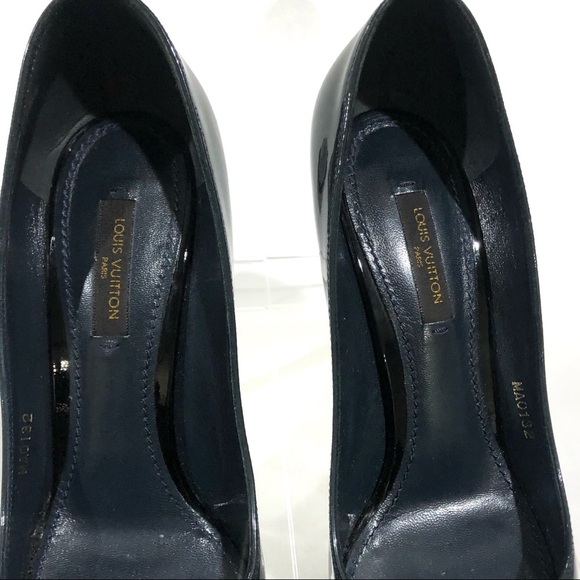 Authentic Louis Vuitton Pin Up Style Round Toe with Bow Pumps Heels Rare - Picture 6 of 17